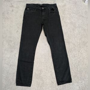 Teleria Zed Cobra 19 Jeans Men's Sz 34x33 Black Denim Concept Made Italy Stretch